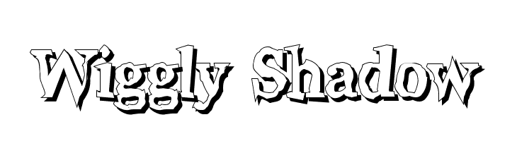 Wiggly Shadow  नि: शुल्क फ़ॉन्ट्स डाउनलोड