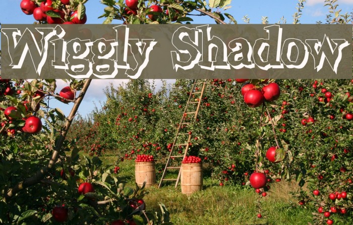 Wiggly Shadow Font examples