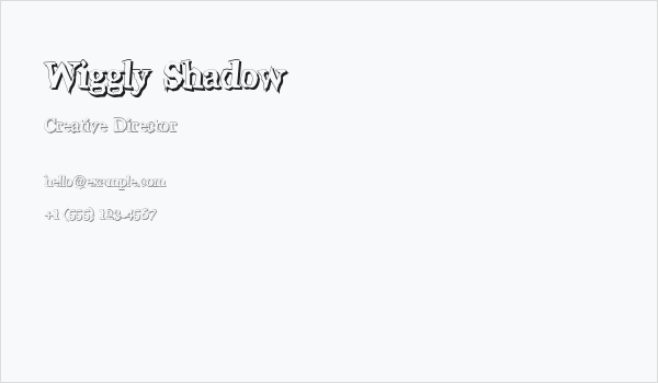 Wiggly Shadow Business Card