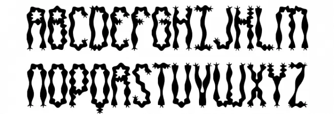 Wiggly Squiggly BRK Шрифта ВЕРХНИЙ