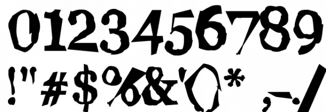 Wiggly Font OTHER CHARS