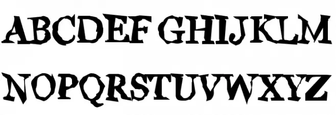 Wiggly Schriftart Groß