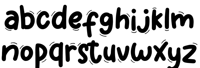 Wigglye Regular Font LOWERCASE