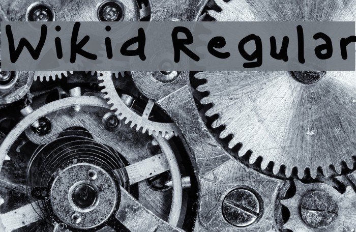 Wikid Regular Font examples