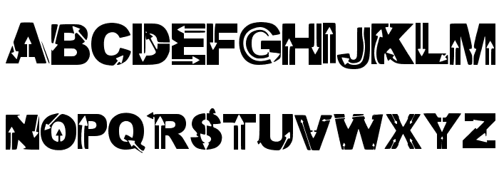Wild Arrows Font LOWERCASE