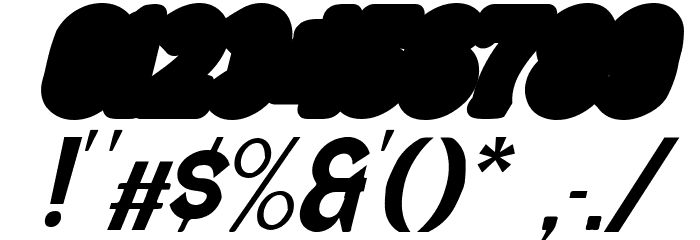 Wild Bandit Extrude Italic Font OTHER CHARS