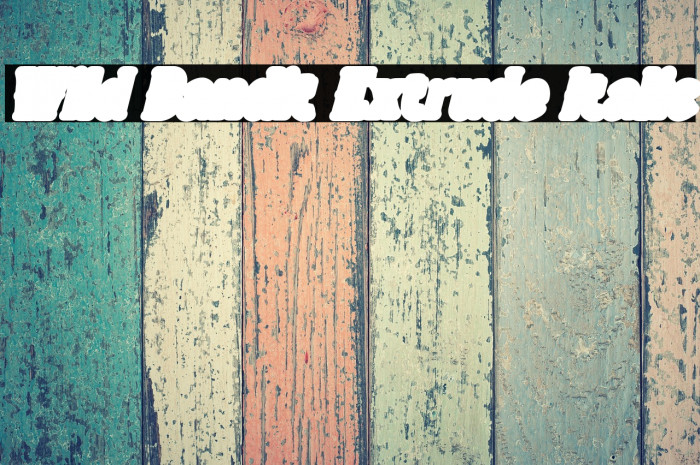 Wild Bandit Extrude Italic Example 3