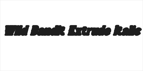 Wild Bandit Extrude Italic Logo