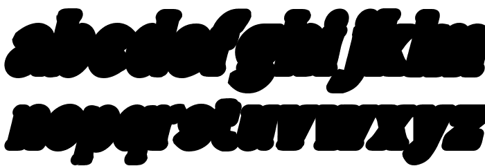 Wild Bandit Extrude Italic Font LOWERCASE
