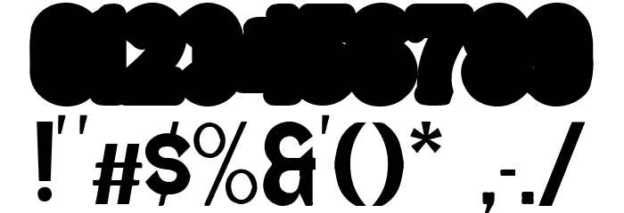 Wild Bandit Extrude Font OTHER CHARS
