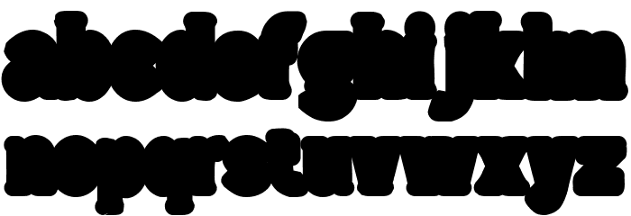 Wild Bandit Extrude Font LOWERCASE