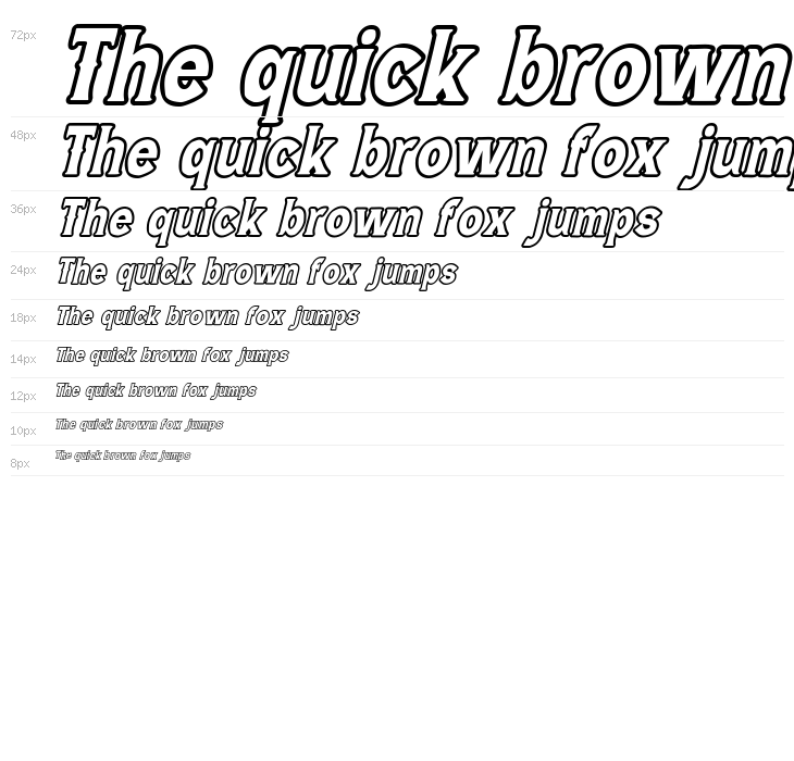 Wild Bandit Outline Italic Waterfall