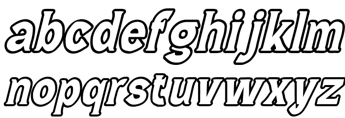 Wild Bandit Outline Italic Font LOWERCASE