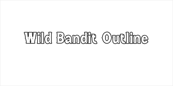 Wild Bandit Outline Logo