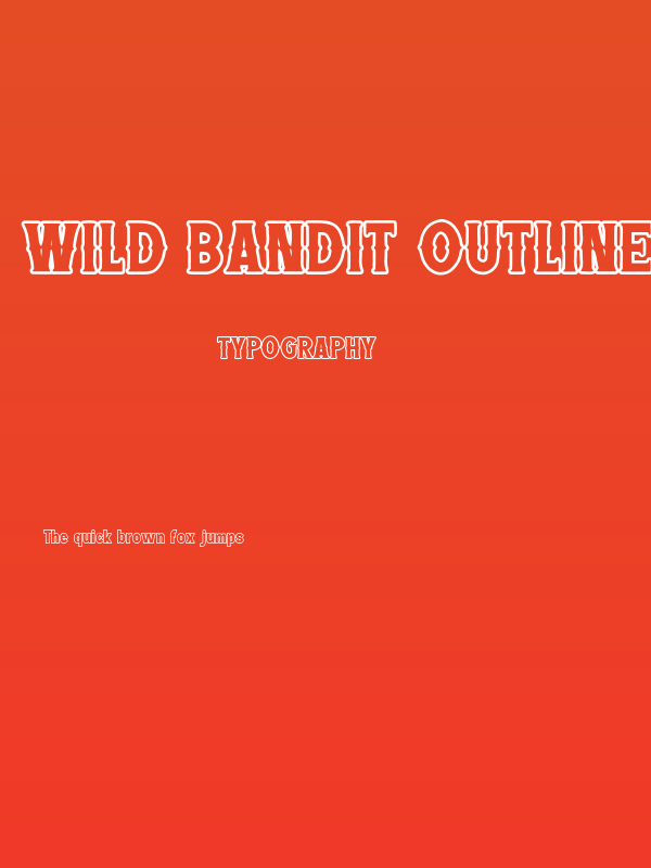 Wild Bandit Outline Poster