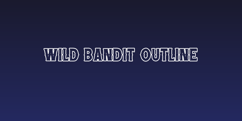 Wild Bandit Outline Social Header