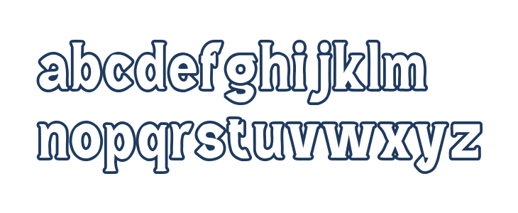 Wild Bandit Outline Lowercase