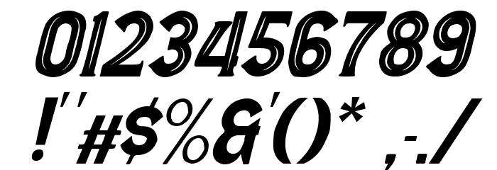 Wild Bandit Serif Hole Italic Font OTHER CHARS