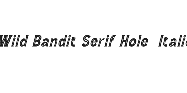 Wild Bandit Serif Hole  Italic Logo