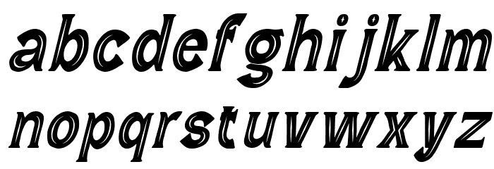 Wild Bandit Serif Hole Italic Font LOWERCASE