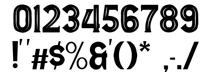 Wild Bandit Serif Hole Font OTHER CHARS