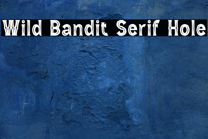 Wild Bandit Serif Hole Example 2