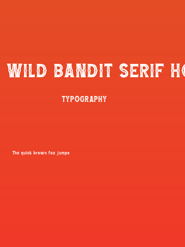 Wild Bandit Serif Hole Poster
