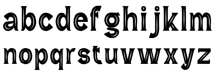 Wild Bandit Serif Hole Font LOWERCASE