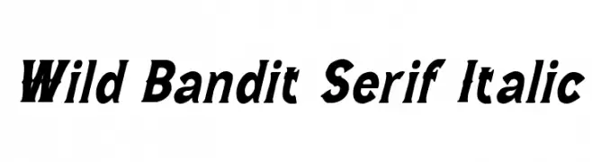 Wild Bandit Serif Italic  フリーフォントのダウンロード