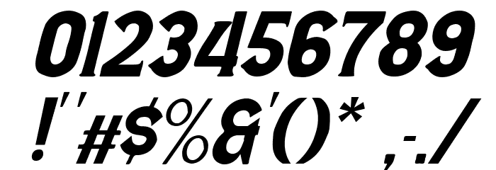 Wild Bandit Serif Italic Font OTHER CHARS