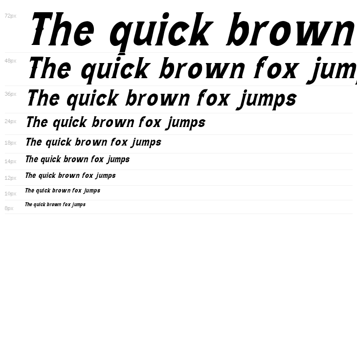 Wild Bandit Serif Italic Waterfall