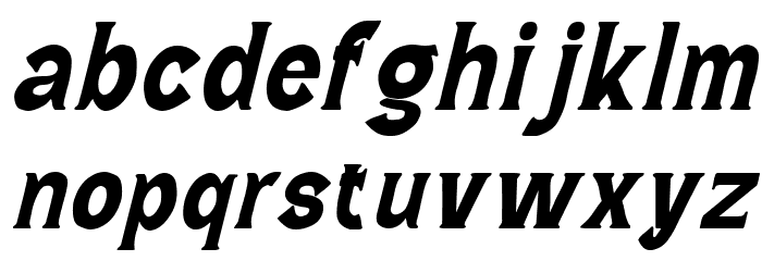 Wild Bandit Serif Italic Font LOWERCASE