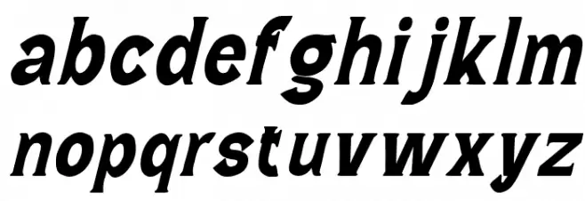Wild Bandit Serif Italic फ़ॉन्ट लोअरकेस