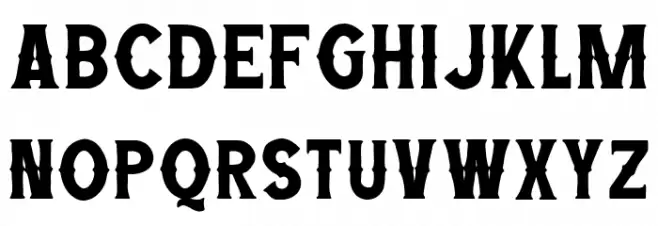 Wild Bandit Serif 字体 大写