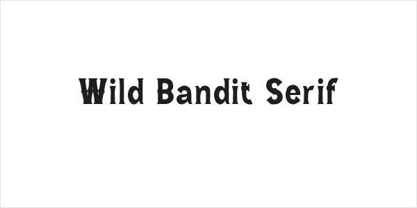 Wild Bandit Serif Logo