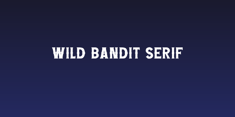 Wild Bandit Serif Social Header