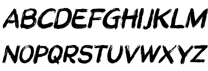 Wild Black Italic Шрифта ДРУГИЕ символов