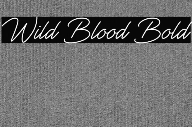 Wild Blood Bold Font examples