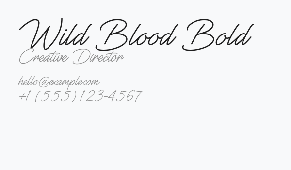 Wild Blood Bold Business Card