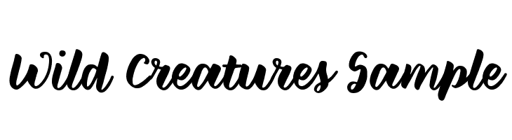 Wild Creatures Sample  Free Fonts Download