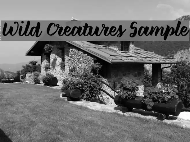 Wild Creatures Sample Font examples