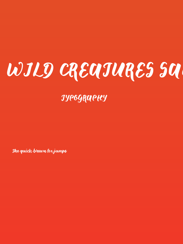 Wild Creatures Sample Poster