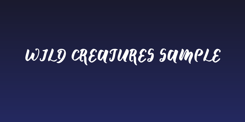 Wild Creatures Sample Social Header