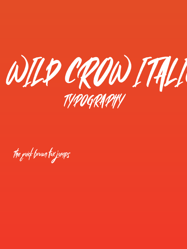 Wild Crow Italic Poster