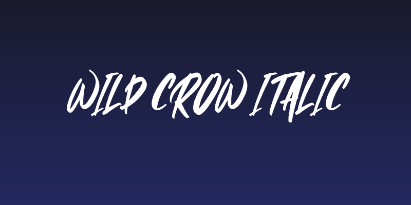 Wild Crow Italic Social Header