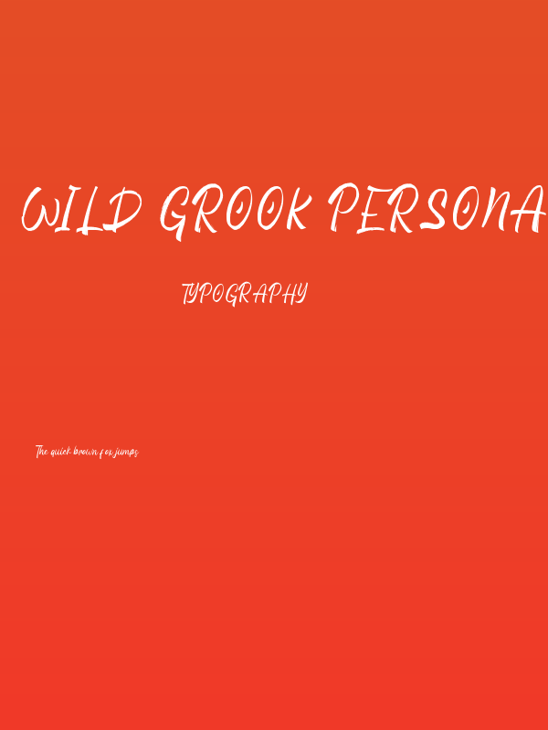 Wild Grook Personal Use Poster