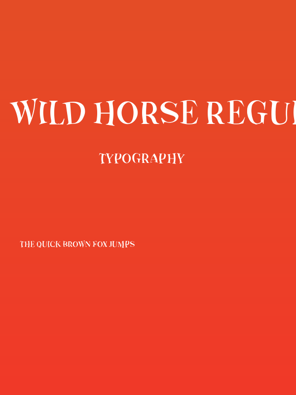 Wild Horse Regular Poster