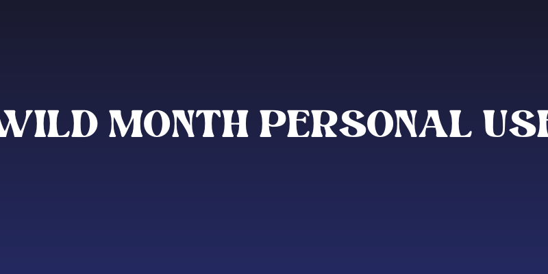 Wild Month Personal Use Social Header
