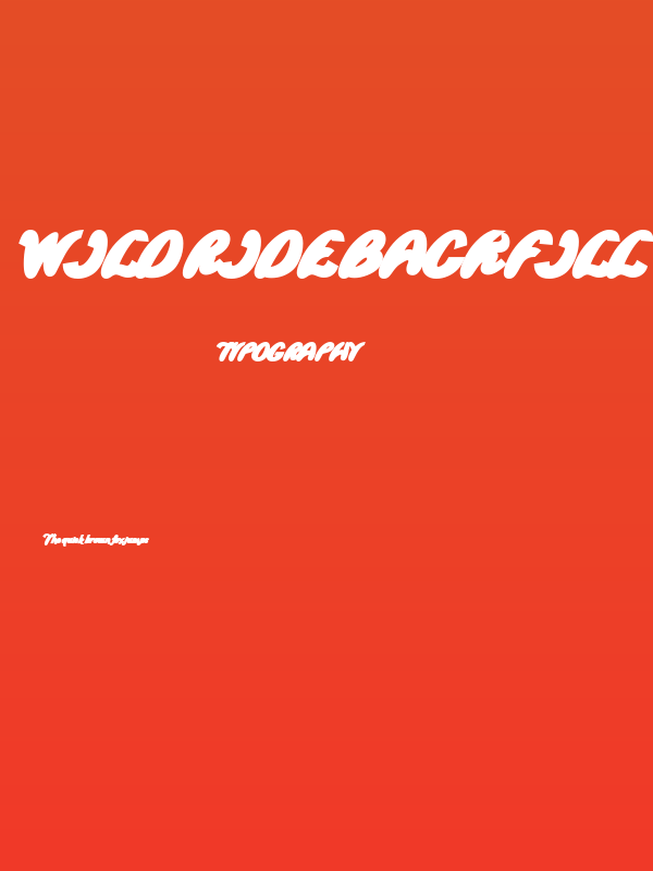 Wild Ride Back Fill Poster