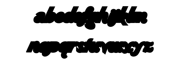 Wild Ride Back Fill Font LOWERCASE